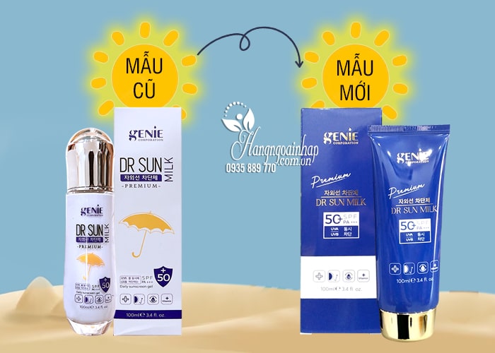 Kem chống nắng Genie Dr Sun Milk Premium 100ml Hàn Quốc 1