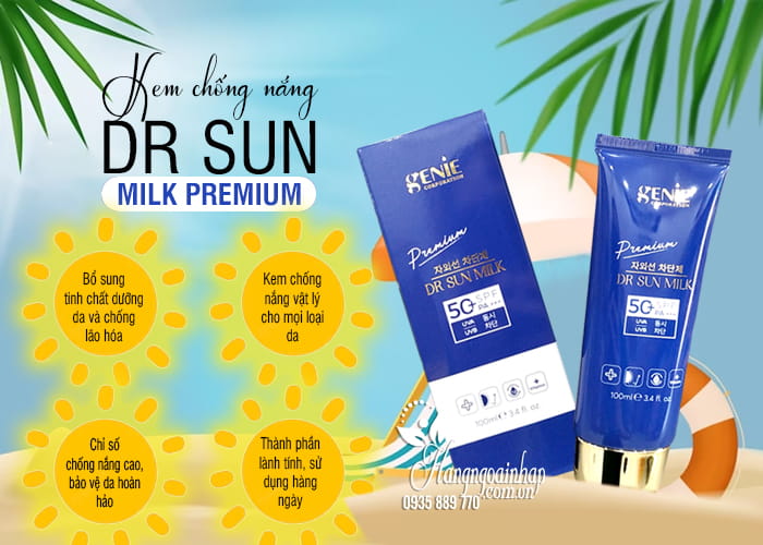 Kem chống nắng Genie Dr Sun Milk Premium 100ml Hàn Quốc 5