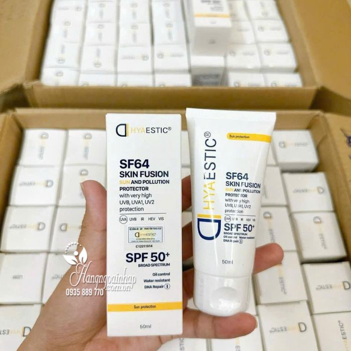 Kem chống nắng Hyaestic SF64 Skin Fusion SPF 50+ 50ml chính hãng