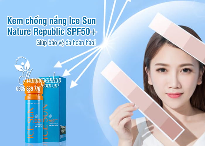 Kem chống nắng Ice Sun Nature Republic SPF50+ 100ml của Hàn Quốc 5