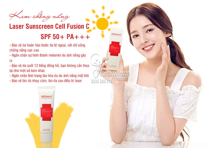 Kem chống nắng Laser Sunscreen 100 Cell Fusion C SPF 50+ PA+++ 0