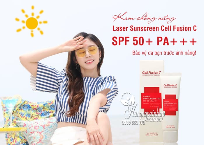 Kem chống nắng Laser Sunscreen 100 Cell Fusion C SPF 50+ PA+++ 8