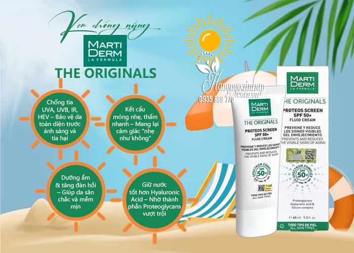 Kem chống nắng Marti Derm The Originals 40ml cho da dầu 33