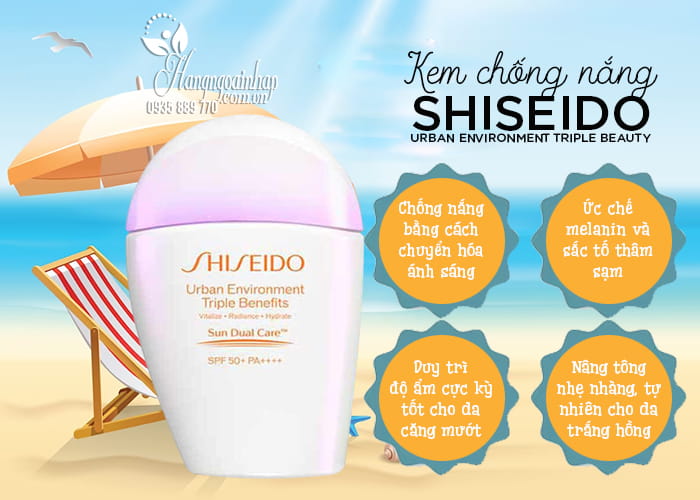 Kem chống nắng Shiseido Urban Environment Triple Beauty 4