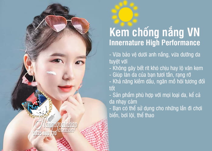 Kem chống nắng VN Innernature High Performance Hàn Quốc 7