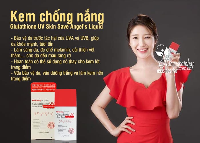 Kem chống nắng Glutathione UV Skin Save Angel’s Liquid 3