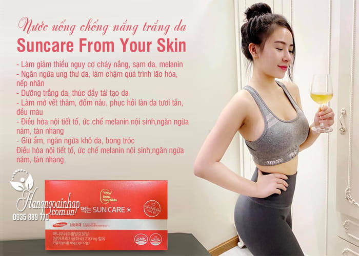 Nước uống chống nắng trắng da Suncare From Your Skin  5
