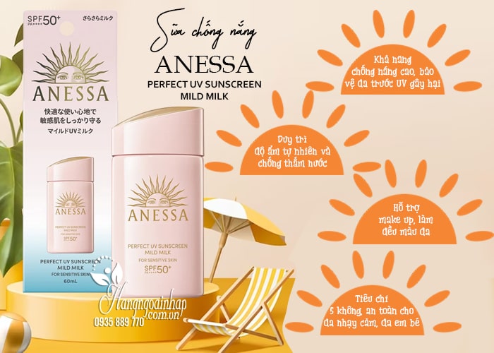 Sữa chống nắng Anessa Perfect UV Sunscreen Mild Milk 3