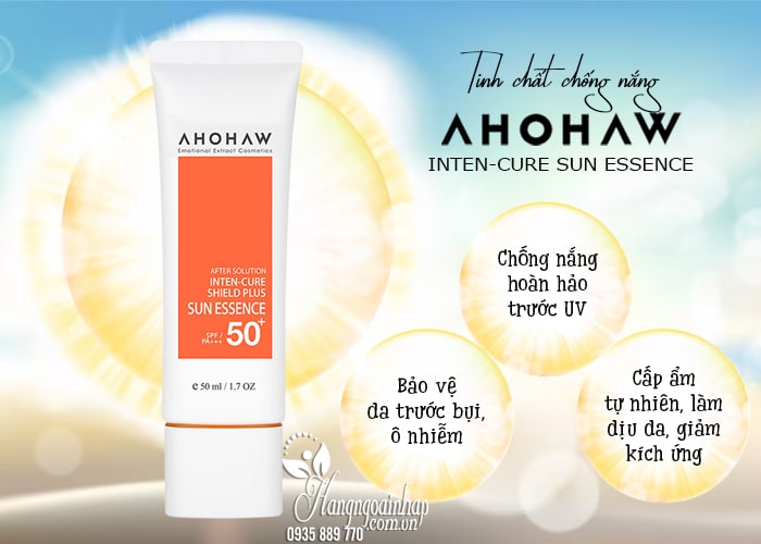 Tinh chất chống nắng Ahohaw Inten-Cure Sun Essence 50ml 1
