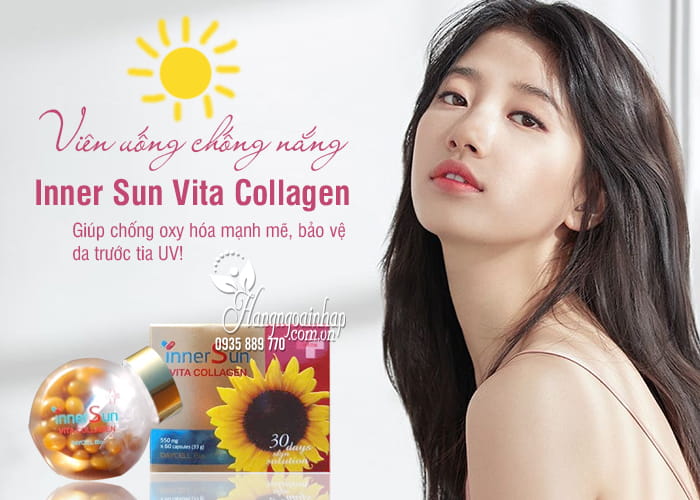 Viên uống chống nắng Inner Sun Vita Collagen hộp 60 viên 1`