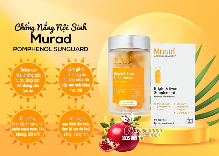 Viên uống chống nắng nội sinh Murad Pomphenol Sunguard 56