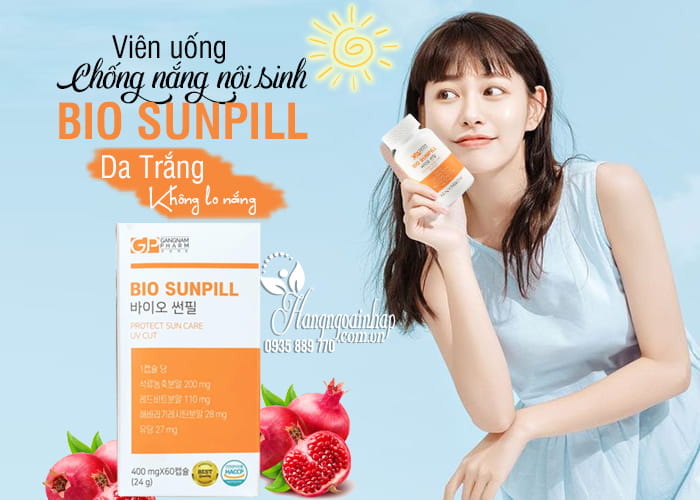 Viên uống chống nắng nội sinh Bio Sunpill của Hàn Quốc 60v 1