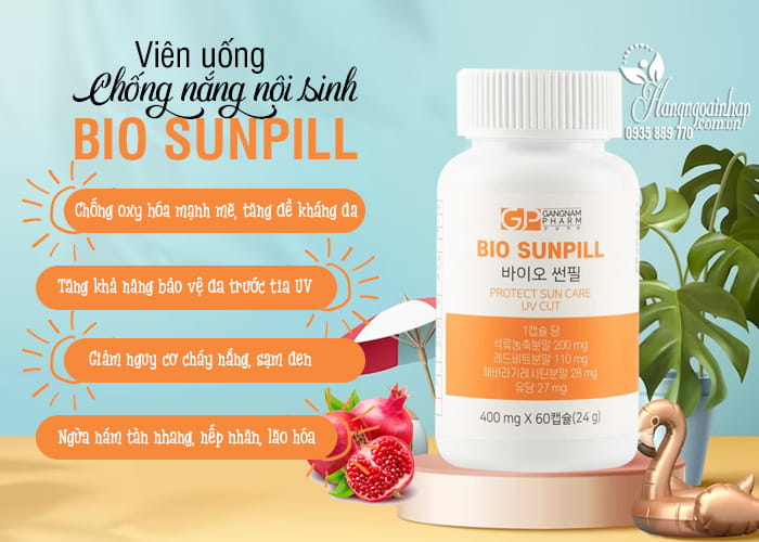 Viên uống chống nắng nội sinh Bio Sunpill của Hàn Quốc 60v 5