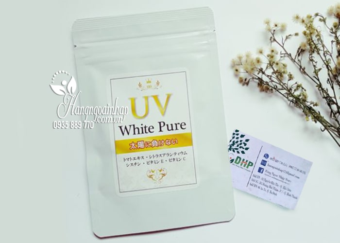 Viên uống chống nắng UV White Pure Nhật Bản gói 60 viên 4