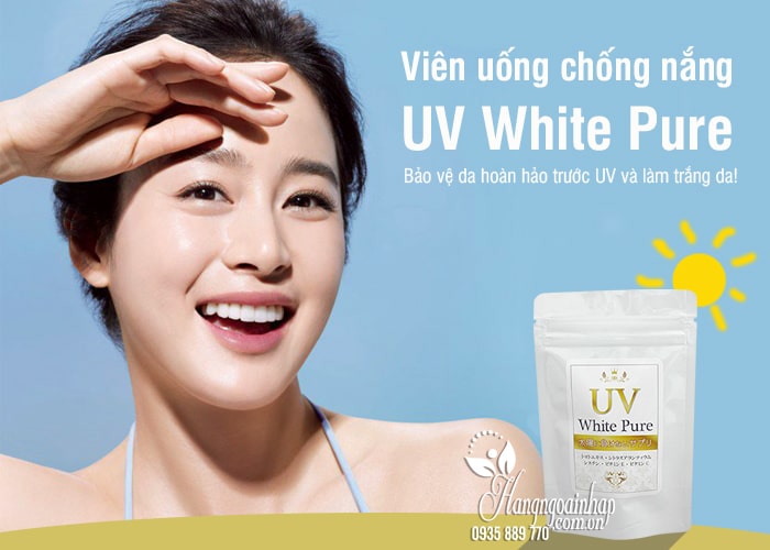 Viên uống chống nắng UV White Pure Nhật Bản gói 60 viên 7