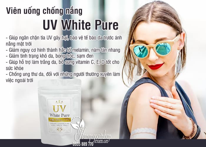 Viên uống chống nắng UV White Pure Nhật Bản gói 60 viên 1