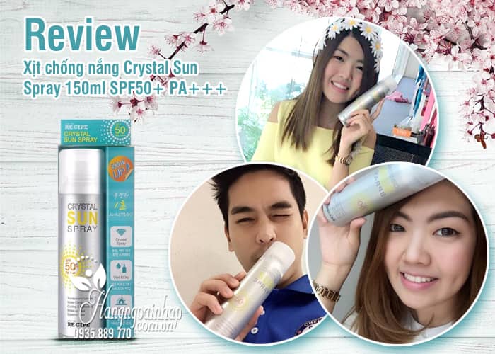  Xịt chống nắng Crystal Sun Spray 150ml SPF50+ PA+++ Hàn Quốc  1