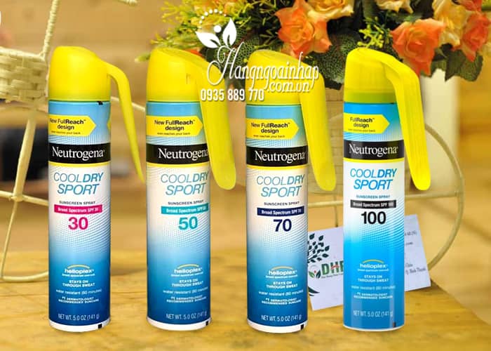 Xịt chống nắng Neutrogena Cooldry Sport 141g của Mỹ 7