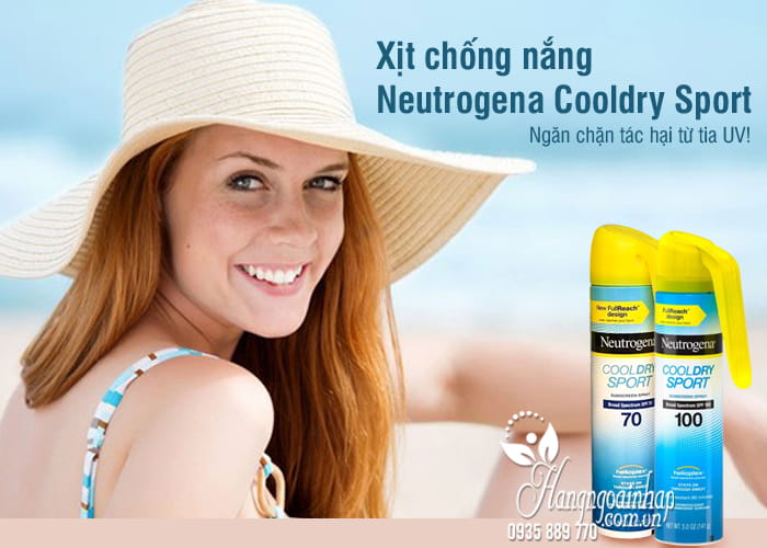 Xịt chống nắng Neutrogena Cooldry Sport 141g của Mỹ 3