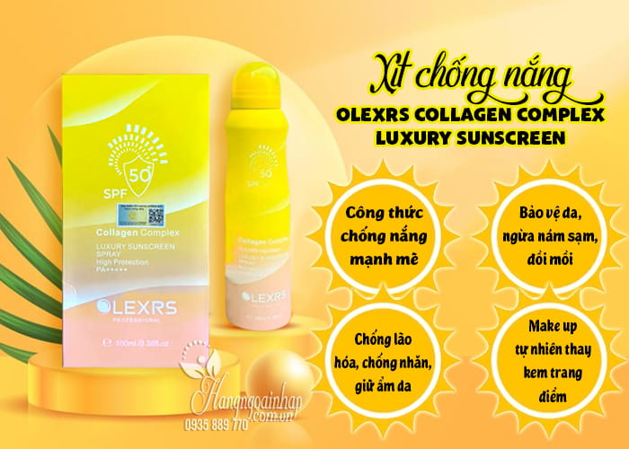 Xịt chống nắng Olexrs Collagen Complex Luxury Sunscreen 78
