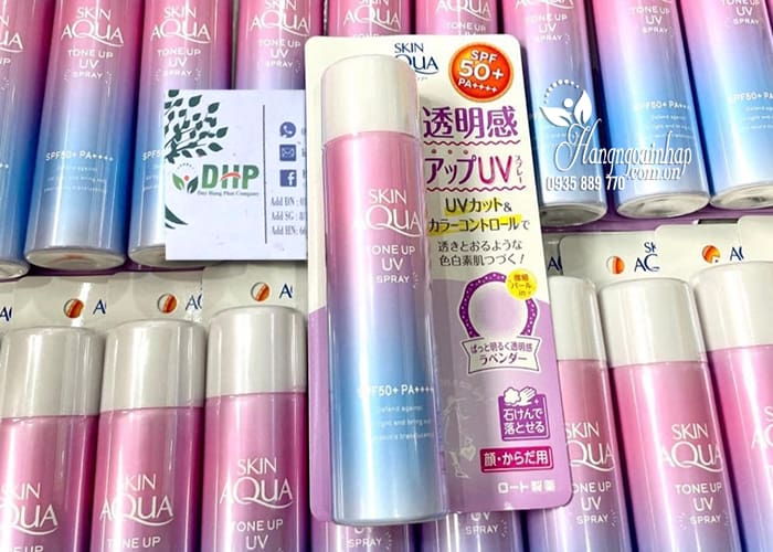 Xịt chống nắng Skin Aqua Tone Up UV Spray 70g Nhật Bản 9