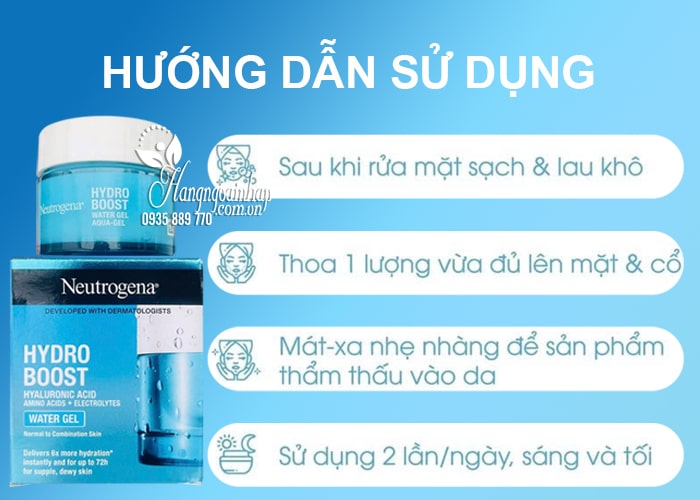 Dưỡng cấp nước Neutrogena Hydro Boost Water Gel mẫu mới 90