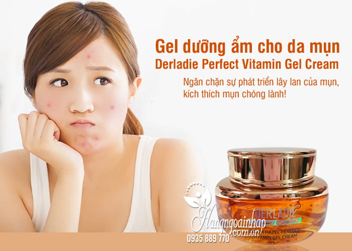 Gel dưỡng ẩm cho da mụn Derladie Perfect Vitamin Gel Cream 5