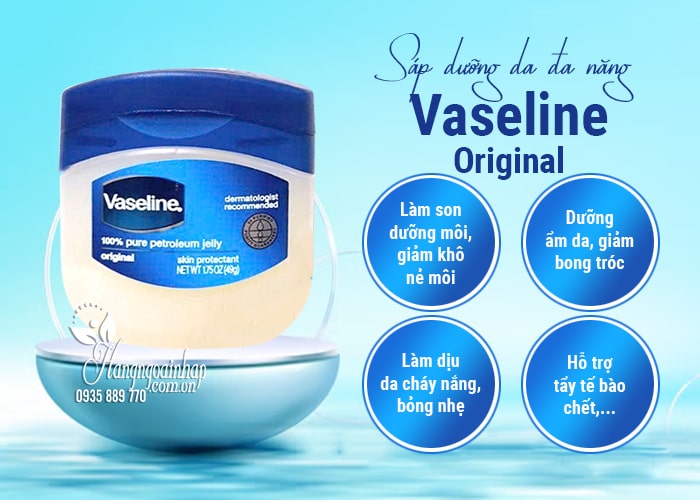 Sáp dưỡng ẩm Vaseline Original 49g của Mỹ - Dưỡng da đa năng 3