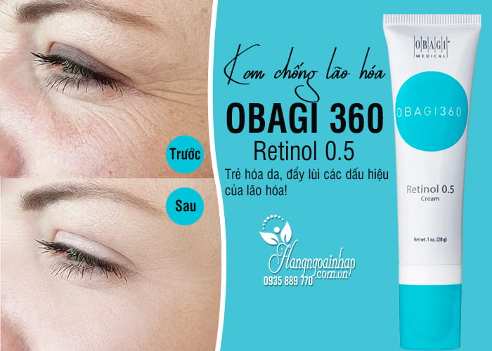 Kem chống lão hóa Retinol Obagi 0.5% tuýp 28g chính hãng Mỹ 1