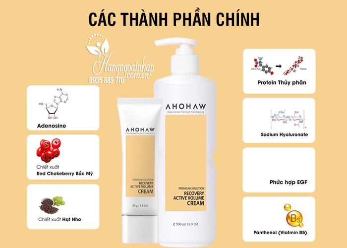 Kem dưỡng Ahohaw Recovery Active Volume Cream giảm nếp nhăn 6