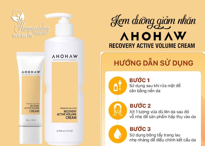Kem dưỡng Ahohaw Recovery Active Volume Cream giảm nếp nhăn 00