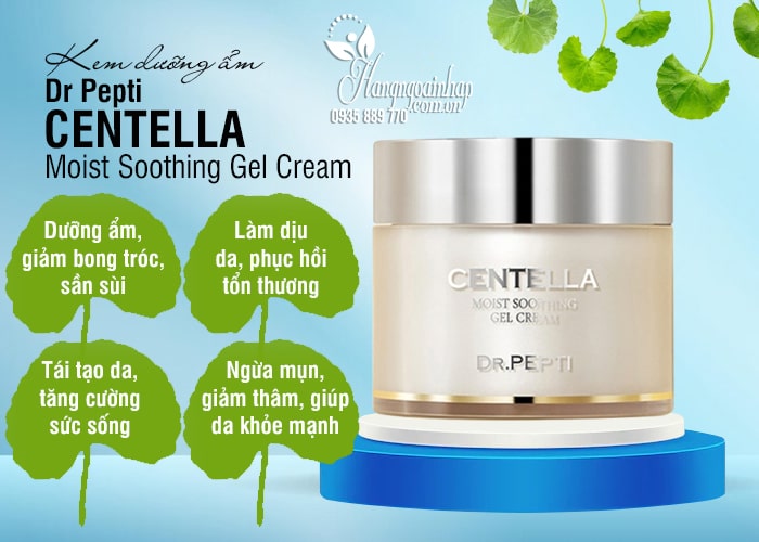 Kem dưỡng ẩm Dr.Pepti Centella Moist Soothing Gel Cream 8