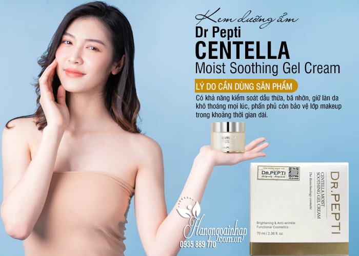 Kem dưỡng ẩm Dr.Pepti Centella Moist Soothing Gel Cream 7