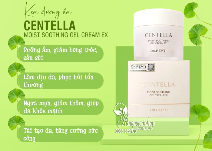Kem dưỡng ẩm Dr.Pepti Centella Moist Soothing Gel Cream EX 89