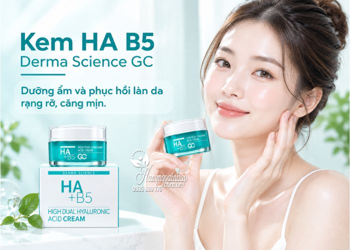 Kem dưỡng ẩm phục hồi HA B5 Derma Science GC 50ml