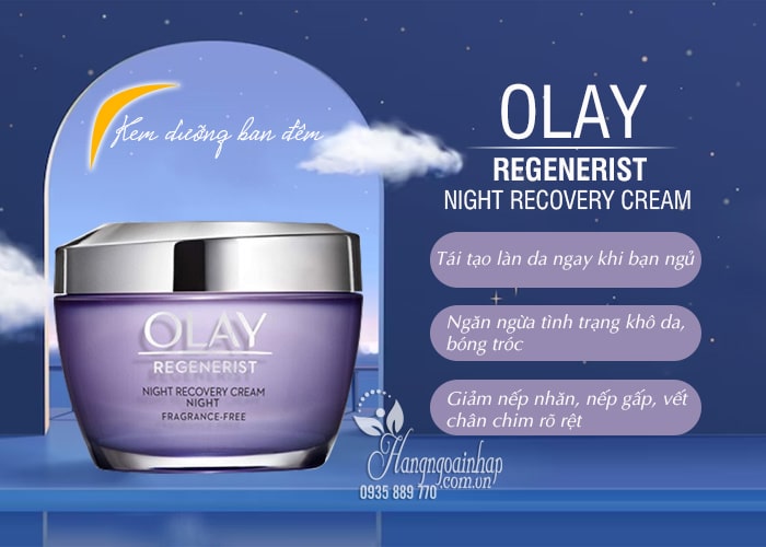 Kem dưỡng ban đêm Olay Regenerist Night Recovery Cream 48g 7