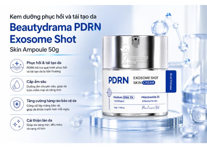 Kem dưỡng Beautydrama PDRN Exosome Shot Skin Cream công dụng