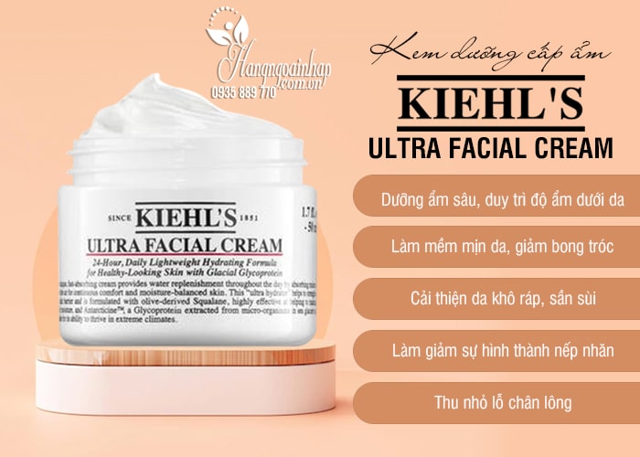 Kem dưỡng cấp ẩm Kiehl's Ultra Facial Cream 50ml của Mỹ 8