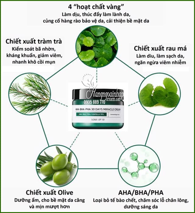 Kem dưỡng cho da mụn Some By Mi AHA BHA PHA 60g 5