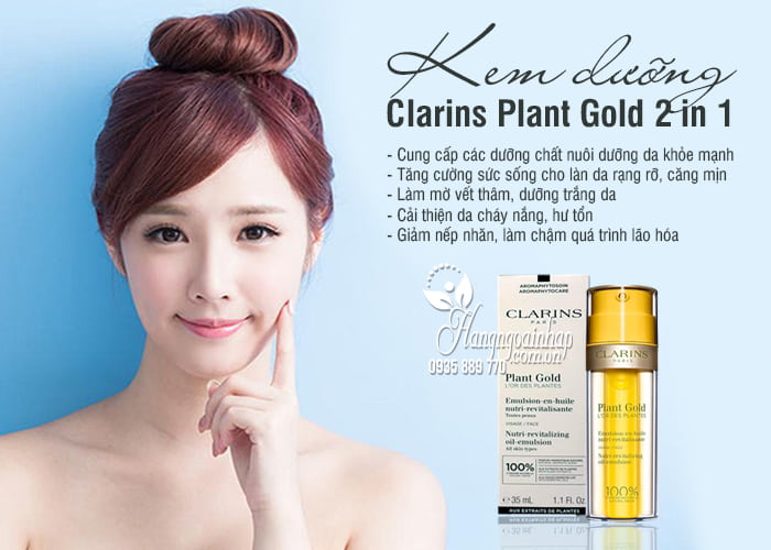 Kem dưỡng Clarins Plant Gold 2 in 1 của Pháp chai 35ml 5