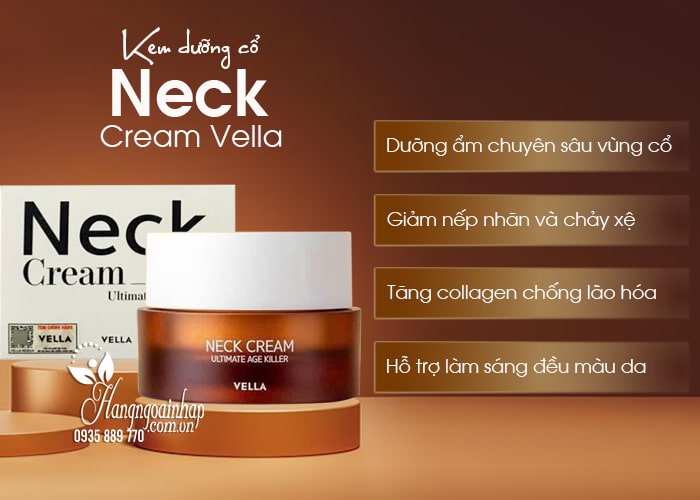 Kem dưỡng da cổ Neck Cream Vella 50ml của Hàn Quốc 48