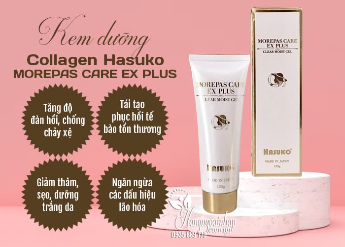Kem dưỡng collagen Hasuko Morepas Care EX Plus 120g 45