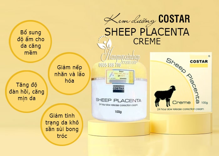 Kem dưỡng Costar Sheep Placenta Creme hộp 100g của Úc 78