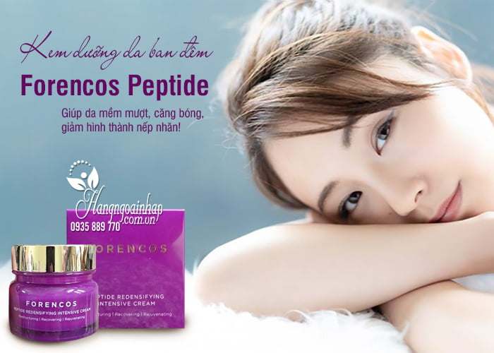 Kem dưỡng da ban đêm Forencos Peptide màu tím Hàn Quốc 1