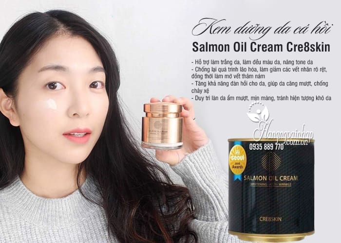 Kem dưỡng da cá hồi Salmon Oil Cream Cre8skin 80g 12