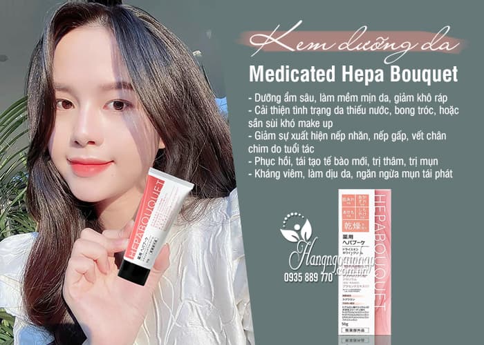 Kem dưỡng da Medicated Hepa Bouquet Nhật Bản tuýp 50g 3