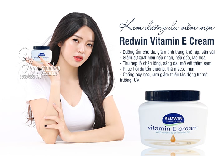 Kem dưỡng da mềm mịn Redwin Vitamin E Cream 300g Úc 3