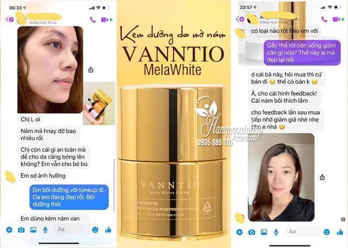 Kem dưỡng da mờ nám Vanntio MelaWhite của Hàn Quốc 55