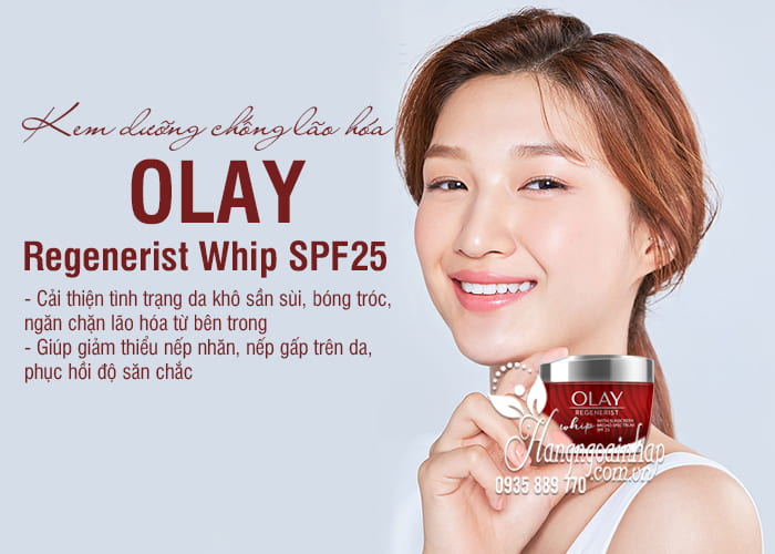 Kem dưỡng chống lão hóa Olay Regenerist Whip SPF25 của Mỹ 7