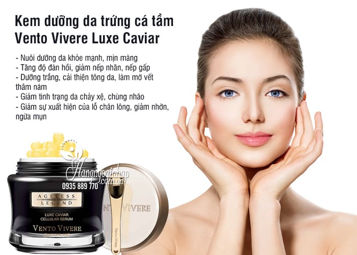 Kem dưỡng da trứng cá tầm Vento Vivere Luxe Caviar 30g Thụy Sĩ 1